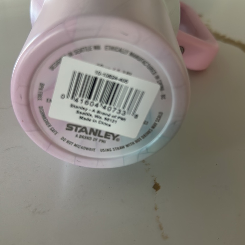 Stanley Watercolor Tulle Pink Tumbler Water Cup 40oz Quencher H2.0 FlowState NEW - Picture 4 of 5